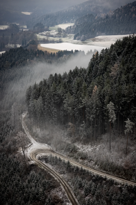 Landschaft-Hochosterwitz-Wald-Winter Landschaft-Hochosterwitz-Wald-Winter